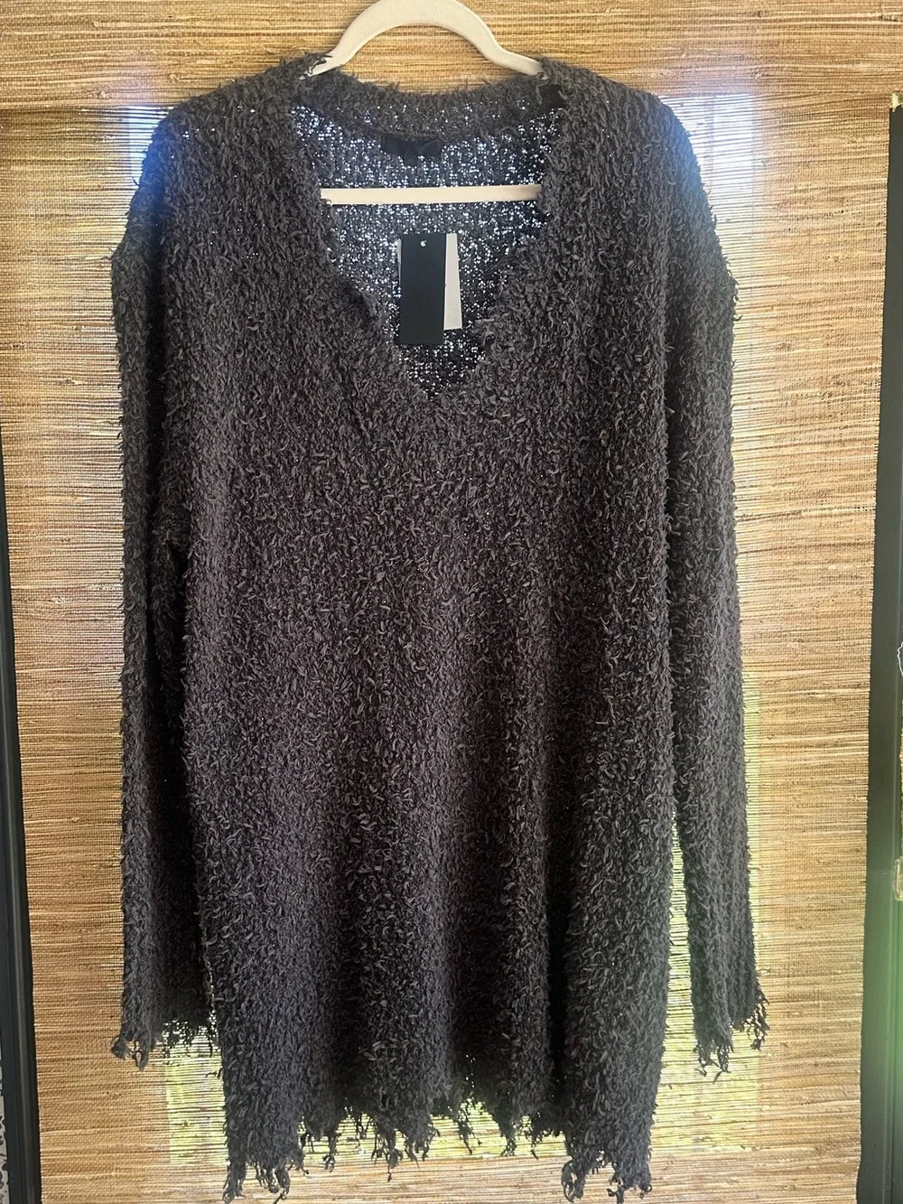 H:ours Textured Gray Helene Sweater Size M
